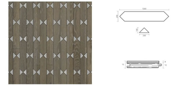 SPECIAL PANEL MATITA INSTALLATION 150 - Inlaid 3 layers wooden parquet by FOGLIE D'ORO - view 3